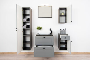 Шкаф для ванной комнаты Senja W30 PL, серый цена и информация | Шкафчики для ванной | 220.lv