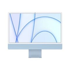 Apple iMac 24” 4.5K Retina, M1 8C CPU, 8C 8GB/512GB Blue RUS MGPL3RU/A cena un informācija | Stacionārie datori | 220.lv