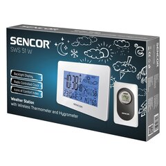 Метеостанция с беспроводным термометром Sencor SWS51W цена и информация | Sencor Сантехника, ремонт, вентиляция | 220.lv