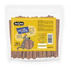 PAUSE SNACK rabbit strips - Truša gaļas stremelītes, 500 g цена и информация | Лакомства для собак | 220.lv