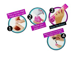 Набор для украшения ногтей с дозатором блесток и наклейками цена и информация | Косметика для мам и детей | 220.lv
