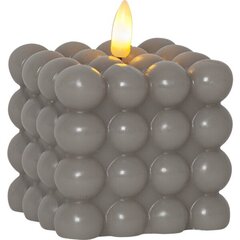 Восковая LED свеча Flamme Dot серая 9.5 cm цена и информация | Подсвечники, свечи | 220.lv