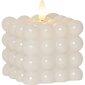 Vaska svece LED Flamme Dot balts 9.5cm cena un informācija | Sveces un svečturi | 220.lv