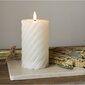Vaska svece LED Flamme Swirl balts 15cm cena un informācija | Sveces un svečturi | 220.lv