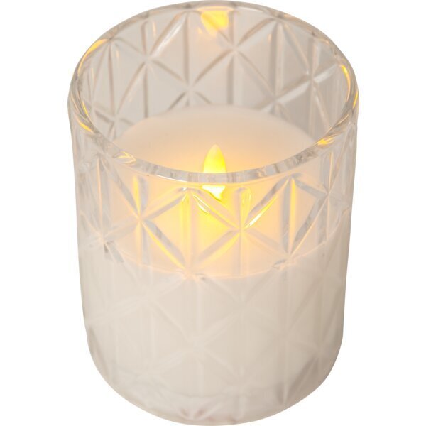 LED sveču Flamme Romb stikls 12.5cm cena un informācija | Sveces un svečturi | 220.lv