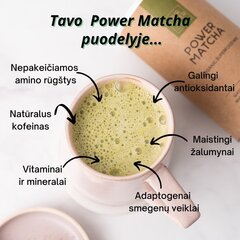 Organisks superēdienu maisījums enerģijai un koncentrācijai Your super Power Matcha, 150 g cena un informācija | Your Super Aizsardzības, dezinfekcijas, medicīnas preces | 220.lv