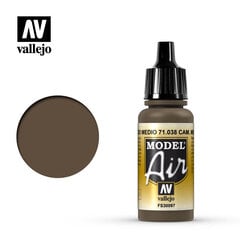 Акриловая краска Model Air Vallejo, Camouflage Medium Brown 71038, 17 мл цена и информация | Принадлежности для рисования, лепки | 220.lv