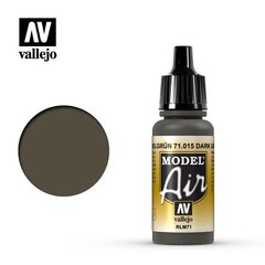 Akrila krāsa Dark Green RLM71 17 ml. Model Air 71015 Vallejo cena un informācija | Modelēšanas un zīmēšanas piederumi | 220.lv