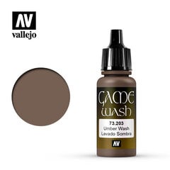 Краска акриловая Game Color Vallejo 73203, Umber Washes 17 мл цена и информация | Принадлежности для рисования, лепки | 220.lv