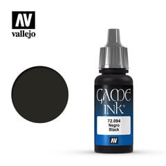 Akrila krāsa Black Ink 17 ml. Game Color Vallejo 72094 cena un informācija | Modelēšanas un zīmēšanas piederumi | 220.lv