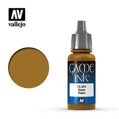 Akrila krāsa Sepia Ink 17 ml. Game Color 72091 Vallejo cena un informācija | Modelēšanas un zīmēšanas piederumi | 220.lv