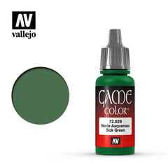 Akrila krāsa Sick Green 17 ml. Game Color 72029 Vallejo cena un informācija | Modelēšanas un zīmēšanas piederumi | 220.lv
