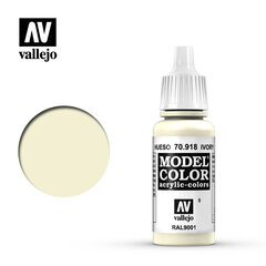 Akrila krāsa Ivory Matt 17 ml. Model Color Vallejo 70918 cena un informācija | Modelēšanas un zīmēšanas piederumi | 220.lv