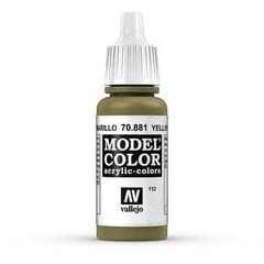 Akrila krāsa Yellow Green Matt 17 ml. Model Color 70881 Vallejo cena un informācija | Modelēšanas un zīmēšanas piederumi | 220.lv