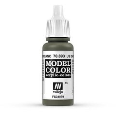 Akrila krāsa Us Dark Green Matt 17 ml. Model Color 70893 Vallejo cena un informācija | Modelēšanas un zīmēšanas piederumi | 220.lv