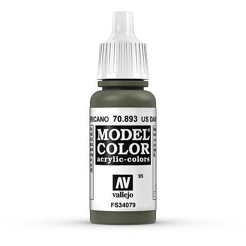 Akrila krāsa Us Dark Green Matt 17 ml. Model Color 70893 Vallejo cena un informācija | Modelēšanas un zīmēšanas piederumi | 220.lv