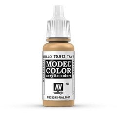 Akrila krāsa Tan Yellow Matt 17 ml. Model Color 70912 Vallejo cena un informācija | Modelēšanas un zīmēšanas piederumi | 220.lv