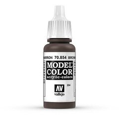 Akrila krāsa Brown Glaze 17 ml. Model Color 70854 Vallejo cena un informācija | Modelēšanas un zīmēšanas piederumi | 220.lv