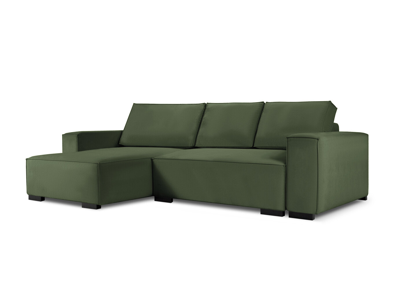 Universāls stūra dīvāns Micadoni Home Eveline 4S, tumši zaļš cena un informācija | Stūra dīvāni | 220.lv