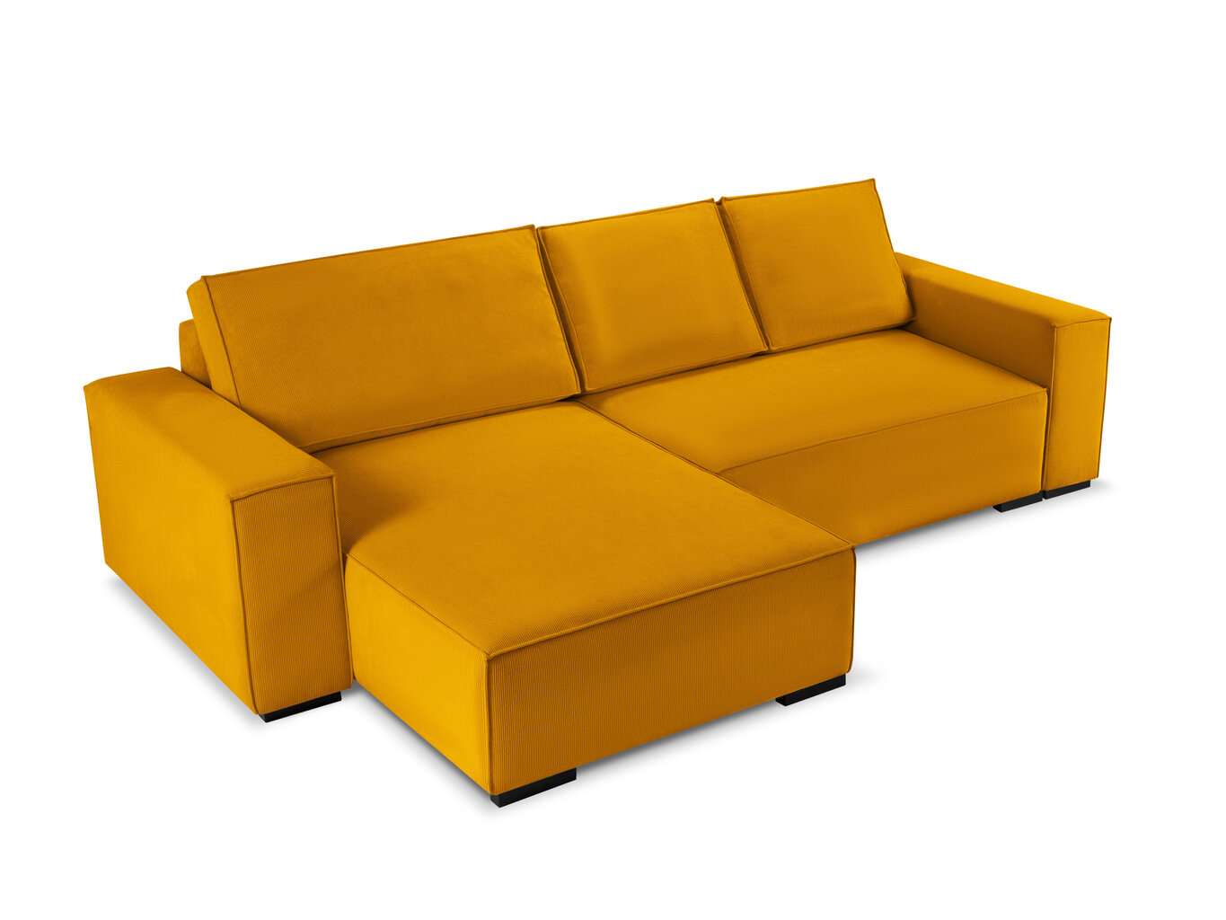Universāls stūra dīvāns Micadoni Home Eveline 4S, dzeltens цена и информация | Stūra dīvāni | 220.lv