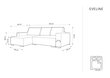 Universāls stūra dīvāns Micadoni Home Eveline 4S, melns cena un informācija | Stūra dīvāni | 220.lv