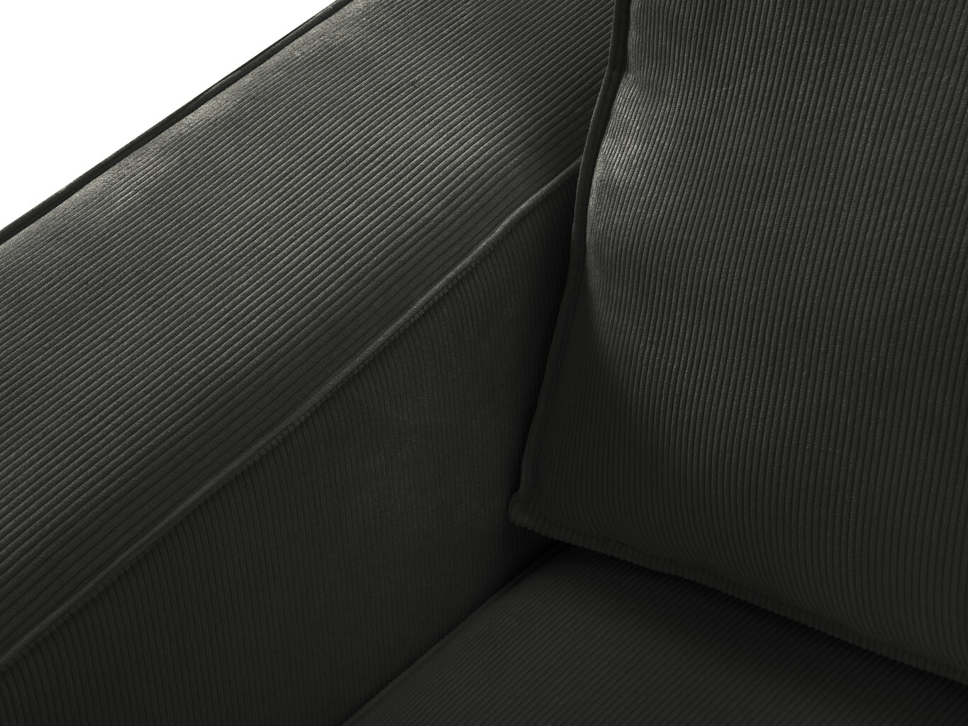 Universāls stūra dīvāns Micadoni Home Eveline 6S, melns cena un informācija | Stūra dīvāni | 220.lv