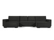 Universāls stūra dīvāns Micadoni Home Eveline 6S, melns cena un informācija | Stūra dīvāni | 220.lv