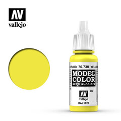 Akrila krāsa Yellow Fluorescent 17 ml. Model Color 70730 Vallejo cena un informācija | Modelēšanas un zīmēšanas piederumi | 220.lv