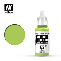 Акриловая краска Green Fluorescent 17 мл. Model Color 70737 Vallejo цена и информация | Принадлежности для рисования, лепки | 220.lv