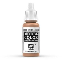 Akrila krāsa Beige Red Matt 17 ml. Model Color 70804 Vallejo cena un informācija | Modelēšanas un zīmēšanas piederumi | 220.lv