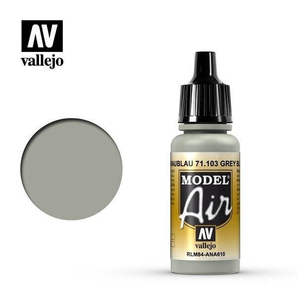 Akrila krāsa Gray Blue RLM84 17 ml. Model Air 71103 Vallejo cena un informācija | Modelēšanas un zīmēšanas piederumi | 220.lv