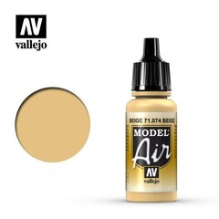 Akrila krāsa Beige 17 ml. Model Air 71074 Vallejo cena un informācija | Modelēšanas un zīmēšanas piederumi | 220.lv