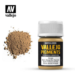 Akrila krāsa Dark Yellow Ochre 35 ml. Pigments 73103 Vallejo cena un informācija | Modelēšanas un zīmēšanas piederumi | 220.lv