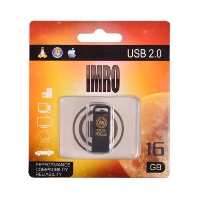Imro - Pendrive Eco 16GB Black USB 2.0 cena un informācija | USB Atmiņas kartes | 220.lv