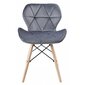 Samta krēsls K-MURET VELVET DSW grafīta krāsā cena un informācija | Virtuves un ēdamistabas krēsli | 220.lv
