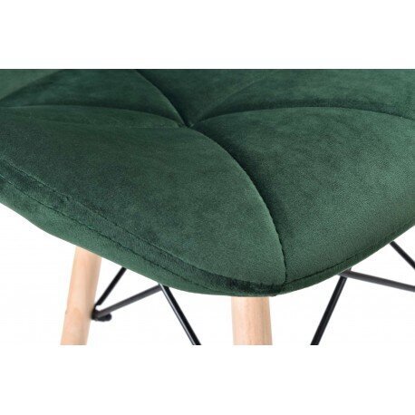 Samta krēsls K-MURET VELVET DSW, tumši zaļš cena un informācija | Virtuves un ēdamistabas krēsli | 220.lv