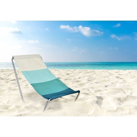 Saliekams tūristu pludmales zvilnis Olek, zils cena un informācija | Sauļošanās krēsli | 220.lv