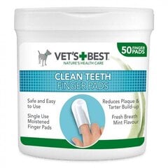 Vet‘s Best clean teeth тампоны для чистки зубов, 50 шт цена и информация | Средства по уходу за животными | 220.lv