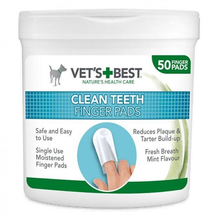 Vet‘s Best clean teeth zobu tīrīšanas tamponi, 50 gab cena un informācija | Kopšanas līdzekļi dzīvniekiem | 220.lv