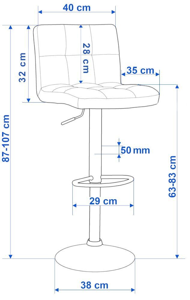 ARAKO pelēks bāra krēsls цена и информация | Virtuves un ēdamistabas krēsli | 220.lv