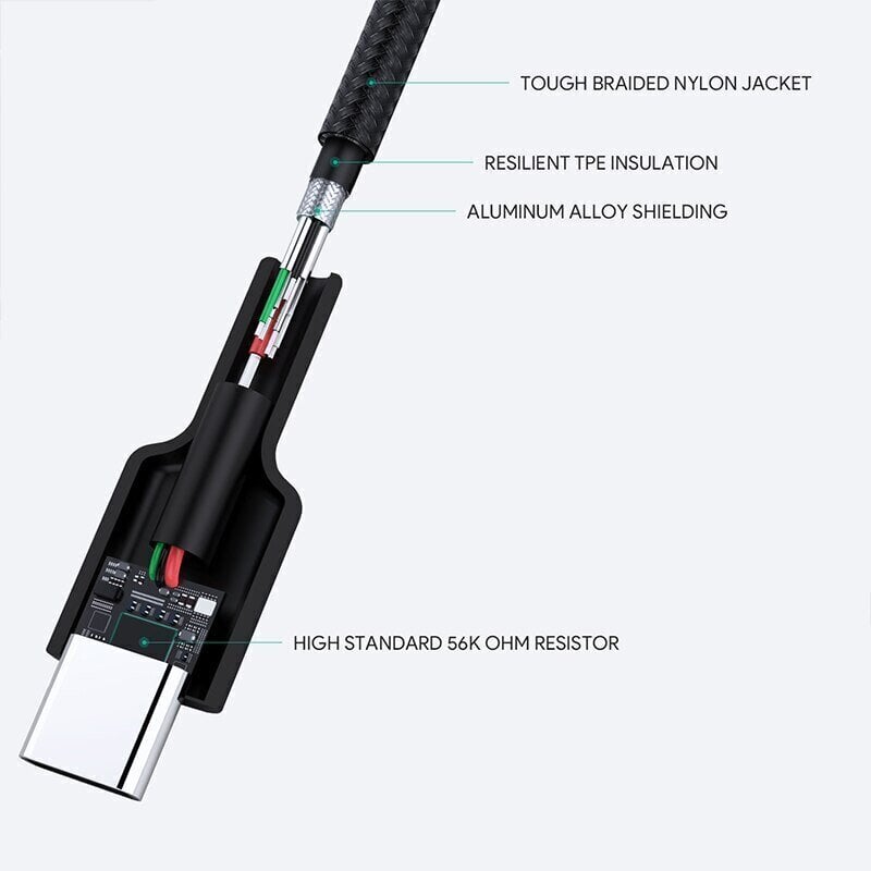 Aukey USB 3.2 Gen 1 (3.1 Gen 1) CB-CA2 OEM, 2m цена и информация | Savienotājkabeļi | 220.lv