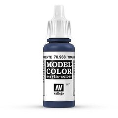 Krāsa Transparent Blue 17 ml. 70938 Vallejo cena un informācija | Modelēšanas un zīmēšanas piederumi | 220.lv