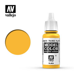Krāsa Flat Yellow Matt 17 ml. Vallejo 70953 cena un informācija | Modelēšanas un zīmēšanas piederumi | 220.lv