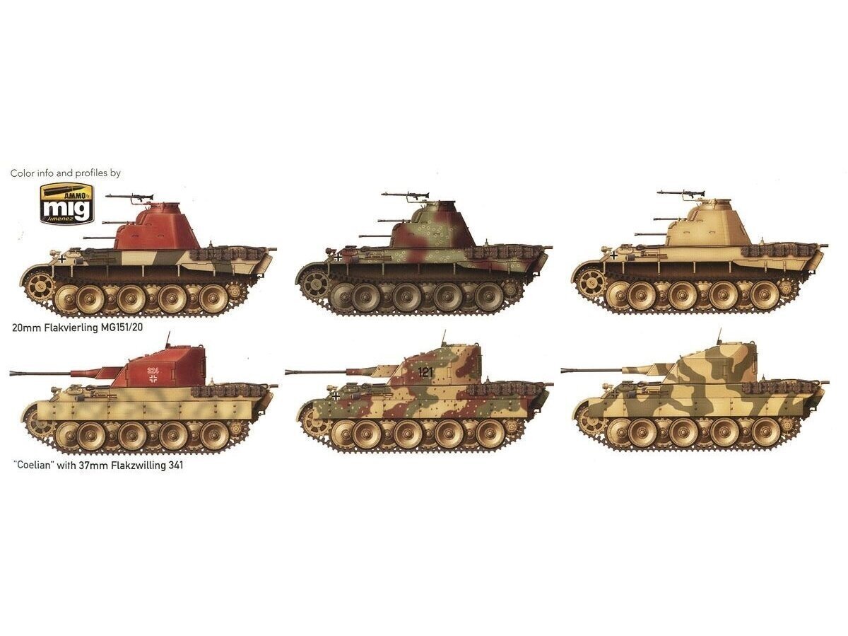 Takom - Flakpanzer Panther 2in1: 20mm Flakvierling MG 151/20 and "Coelian" with 37mm Flakzwilling 341, 1/35, 2105 cena un informācija | Konstruktori | 220.lv