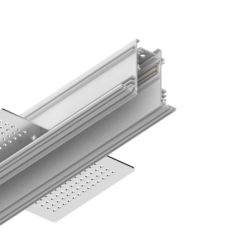 Magnētiska sliede EGO_PROFILE_RECESSED_1000_mm_WH cena un informācija | Sliežu apgaismojuma sistēmas | 220.lv