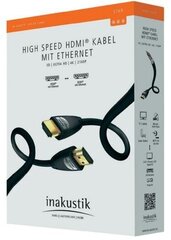 Kabelis HDMI-HDMI spraudnis 3.0m (HDMI 2.0) melns, inakustik STAR cena un informācija | Kabeļi un vadi | 220.lv