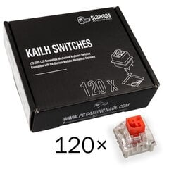 Glorious PC Gaming Race Kailh Box Red switchai | Linear & Silent, 120 шт. цена и информация | Клавиатуры | 220.lv