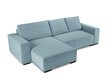 Universāls stūra dīvāns Micadoni Home Eveline 4S, gaiši pelēks cena un informācija | Stūra dīvāni | 220.lv