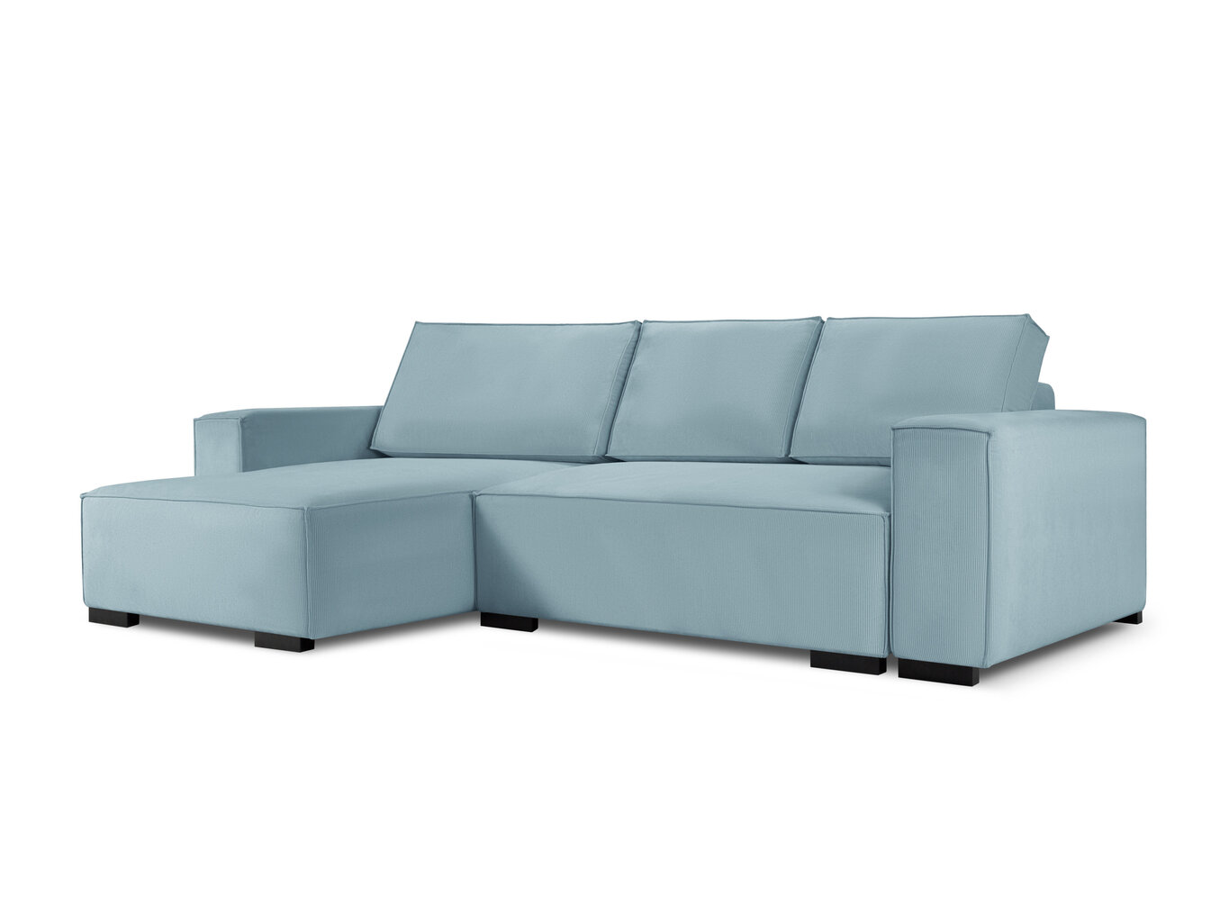 Universāls stūra dīvāns Micadoni Home Eveline 4S, gaiši pelēks cena un informācija | Stūra dīvāni | 220.lv