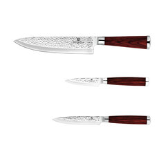 Набор из 3 ножей, красное дерево Berlenger Haus BH/2485 цена и информация | Ножи и аксессуары для них | 220.lv